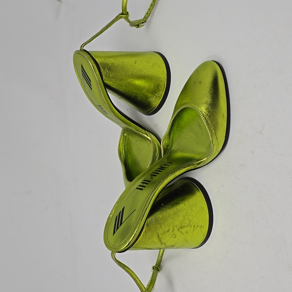 The Attico Luz metallic 120mm leather pumps Green Size 37 - Picture 8 of 8